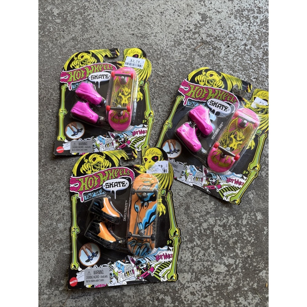 2022 Hot Wheels Tony Hawk Skate Fingerboards Set Of 3 New